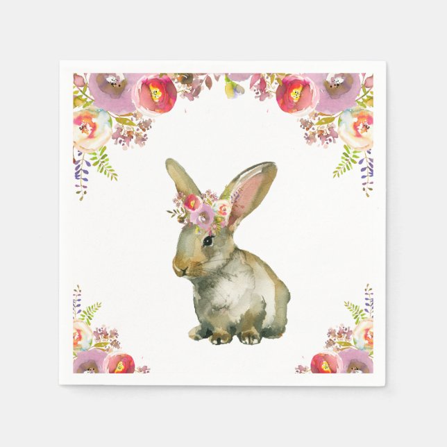 Serviette En Papier Flora Bunny (Devant)