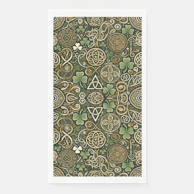 Serviette En Papier Floraison Celtique (Devant)