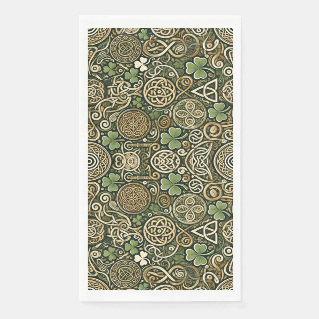 Serviette En Papier Floraison celtique (Devant)