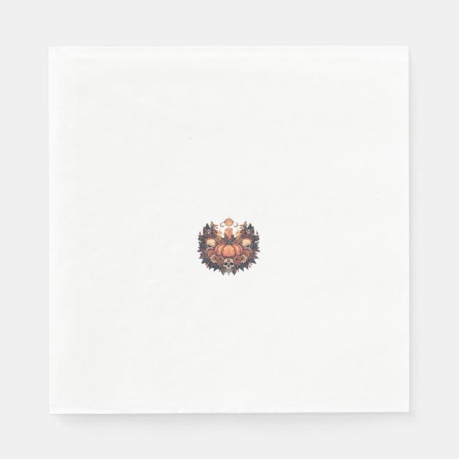 Serviette En Papier Floraison de citrouille � Lumière de chandelle d'a (Devant)