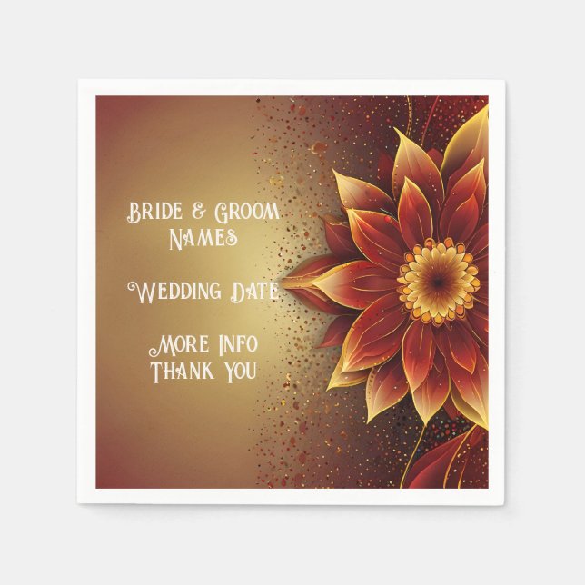 Serviette En Papier Floraison Éternelle : Une Célébration Intemporelle (Devant)