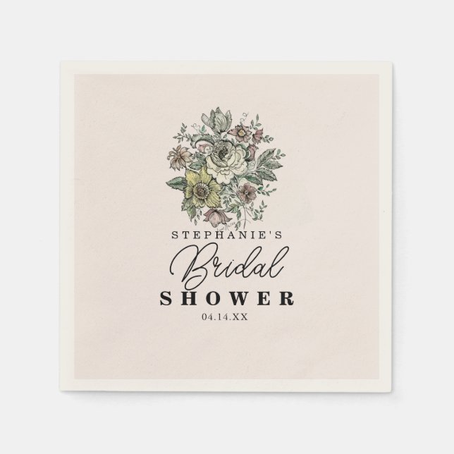 Serviette En Papier FLORAISON (Fleur) (Devant)