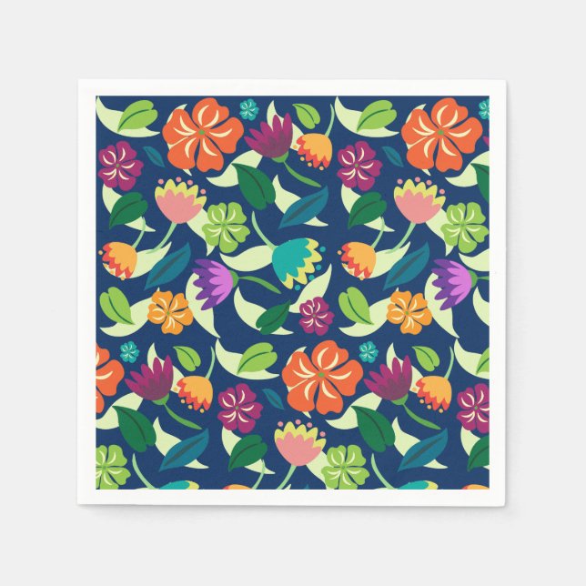 Serviette En Papier Floral (Devant)