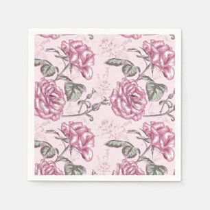 Serviette En Papier Floral