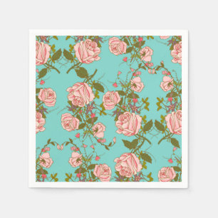 Serviette En Papier Floral