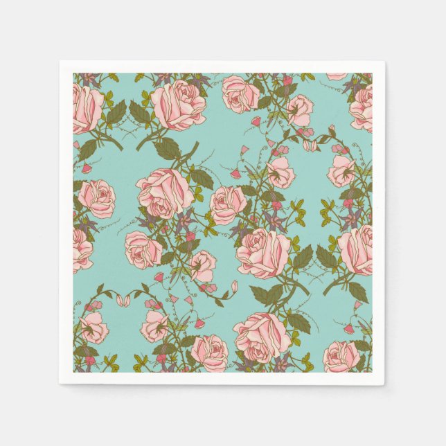 Serviette En Papier Floral (Devant)