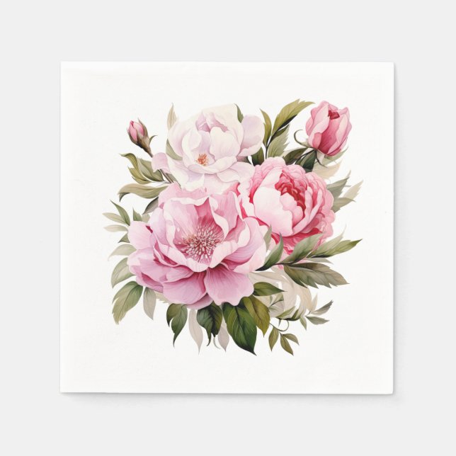 Serviette En Papier Floral (Devant)
