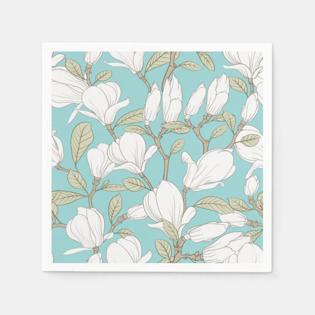 Serviette En Papier Floral (Devant)