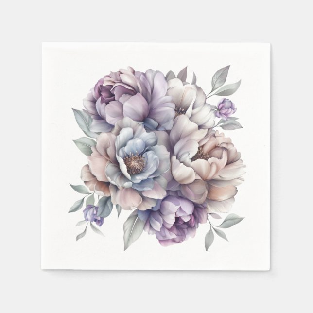 Serviette En Papier Floral (Devant)