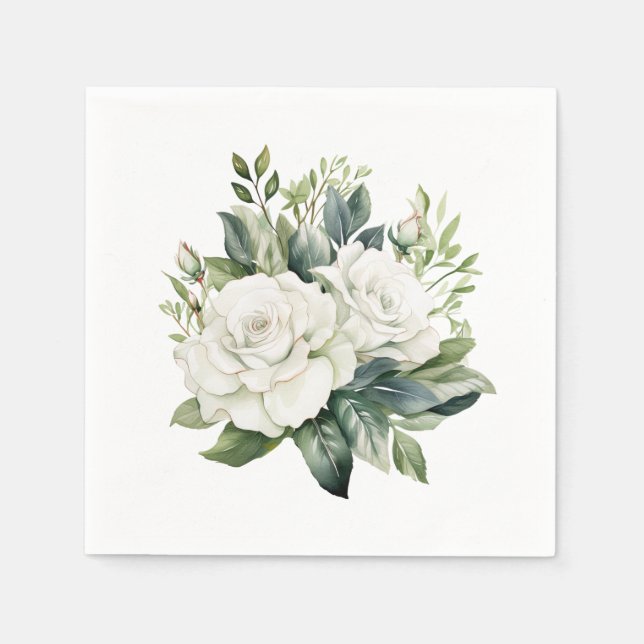 Serviette En Papier Floral (Devant)