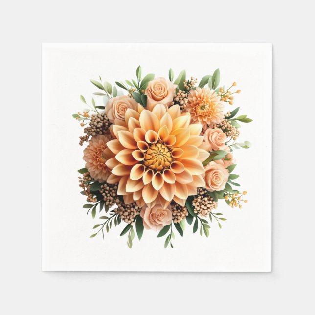 Serviette En Papier Floral (Devant)