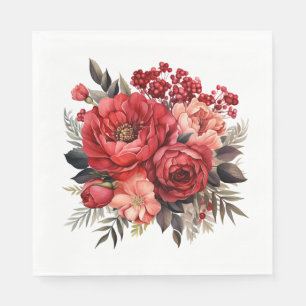 Serviette En Papier Floral