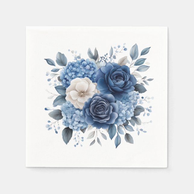 Serviette En Papier Floral (Devant)