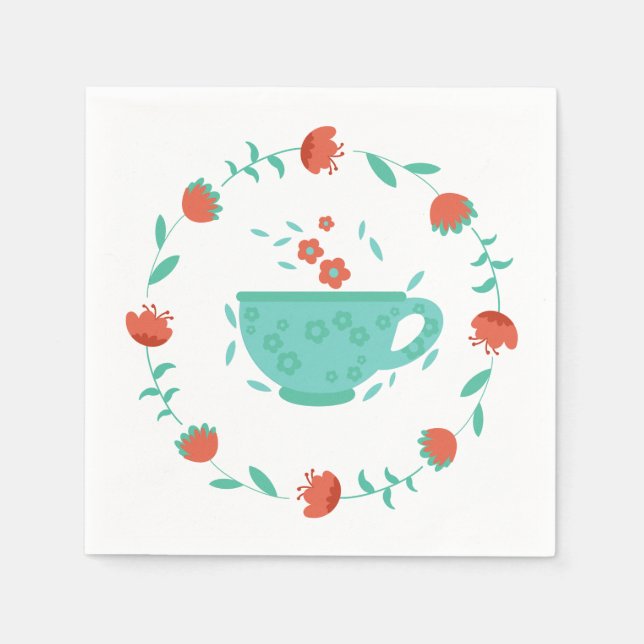 Serviette En Papier Floral Afternoon Tea Party Naprkin (Devant)