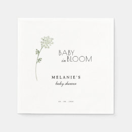Serviette En Papier Floral Baby in Bloom Baby Shower