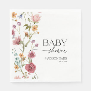 Serviette En Papier Floral baby shower