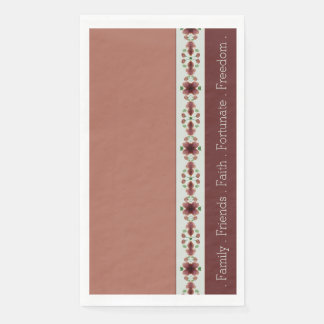 Serviette En Papier Floral Brown Moderne Et Simple