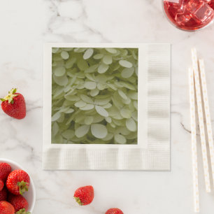 Serviette En Papier Floral Celadon Green Hydrangea