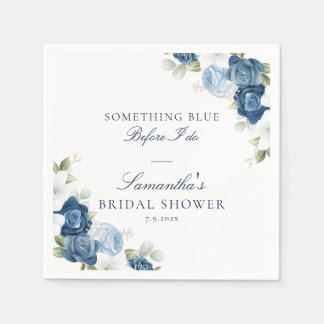 Serviette En Papier Floral Dusty Blue avant de faire du papier Fête de