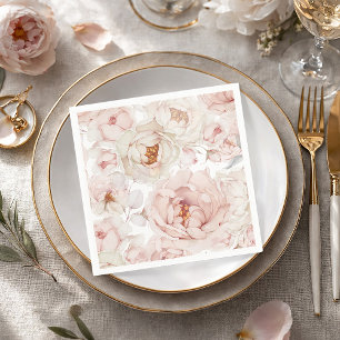 Serviette En Papier Floral élégant et intemporel