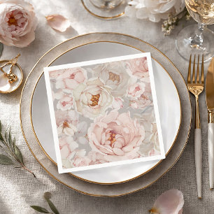 Serviette En Papier Floral élégant et intemporel