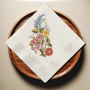 Serviette En Papier Floral hongrois -kalocsai