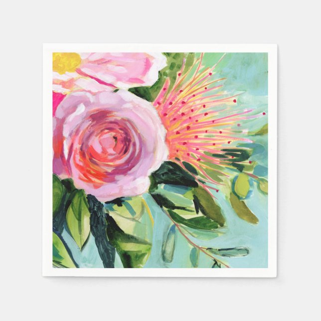 Serviette En Papier Floral I (Devant)