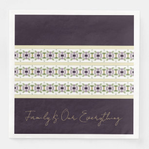 Serviette En Papier Floral mauve et pourpre