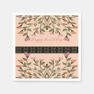 Serviette En Papier Floral mêlé élégant