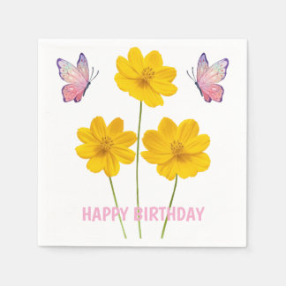 Serviette En Papier Floral personnalisé