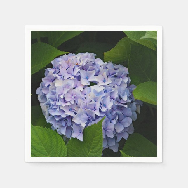 Serviette En Papier Floral violet Hydrangea Photo (Devant)
