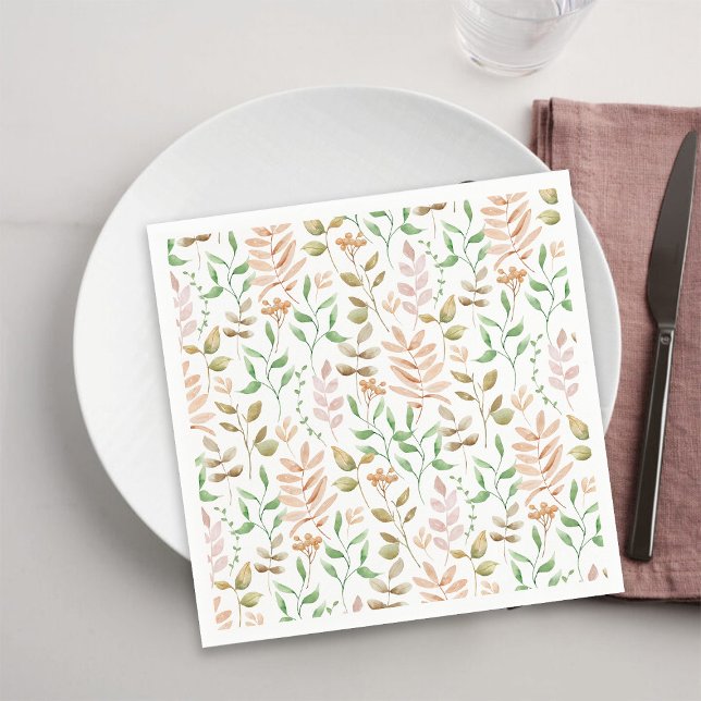 Serviette En Papier Florales d'Automne (Créateur téléchargé)