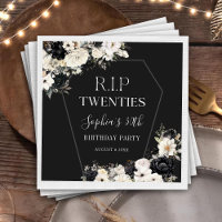 Flore Rip 20s 30e anniversaire de fête Napkins