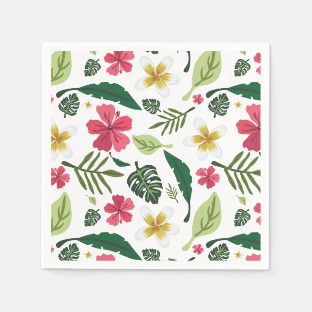 Serviette En Papier Flore tropicale (Devant)