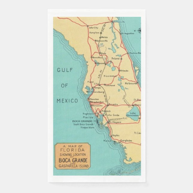 Serviette En Papier Florida's West Coast Guest Towels (Devant)