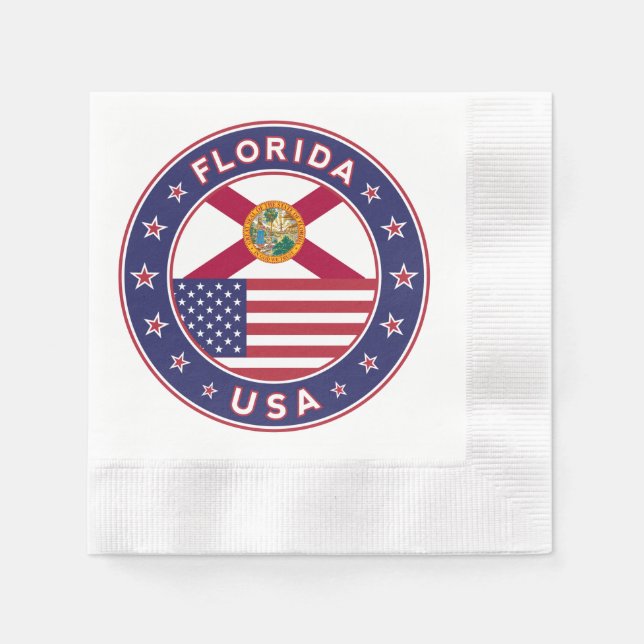 Serviette En Papier Floride (Devant)