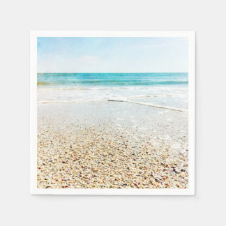 Serviette En Papier Floride Plage tropicale Sable Ocean Waves Sea Shav
