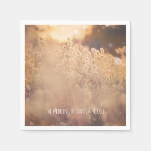 Serviette En Papier Flower Field Réception Mariage campagnard rustique