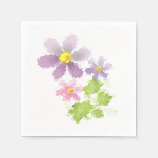 Serviette En Papier Flower mosaic (Devant)