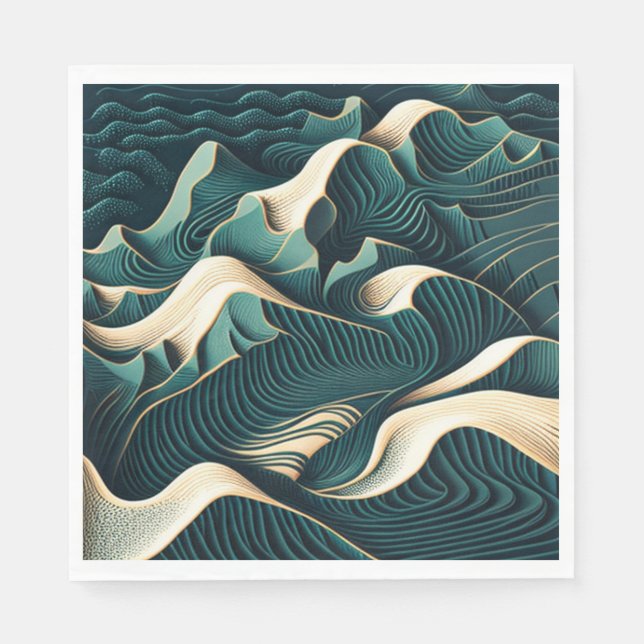 Serviette En Papier Flowing harmony (Devant)