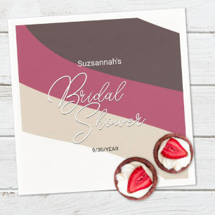 Serviette En Papier Flux horizontaux de framboise à crème chocolatée