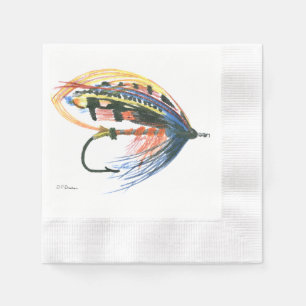 Serviette En Papier FlyFishing Lure Art Saumon Fly Lure