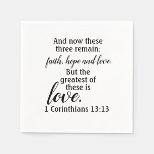 Serviette En Papier Foi Espoir et amour