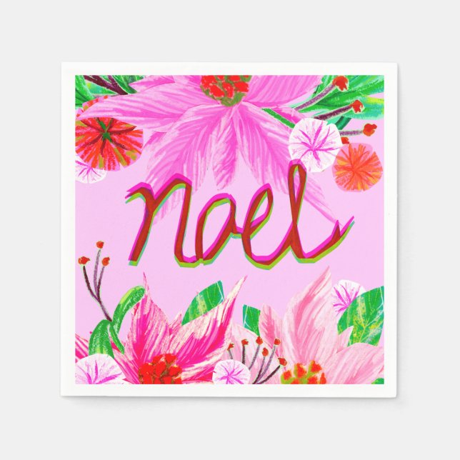 Serviette En Papier Foliage de Noël - Noel (Devant)