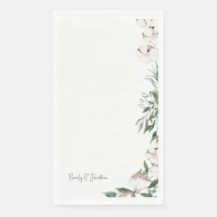 Serviette En Papier Foliing & Cotton Mariage Nom de couple