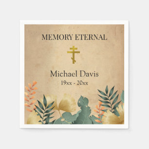 Serviette En Papier Folithe d'automne Orthodoxe Christian Funeral