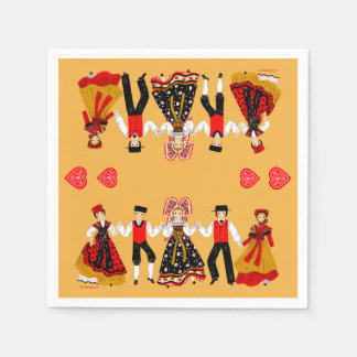 Serviette En Papier Folklore alsacien, France