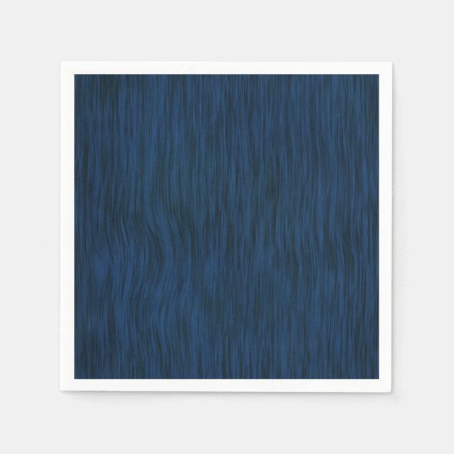 Serviette En Papier Fond à l'aspect de bois brut Grain Profond Bleu (Devant)