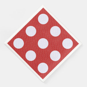 Serviette En Papier Fond de fractales rouges avec pois blancs en fract
