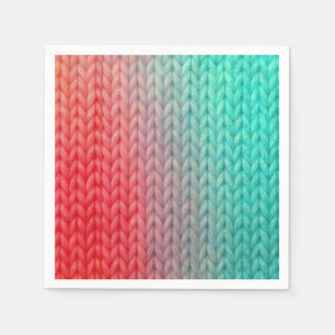 Serviette En Papier Fond de point tricoté dans des couleurs dégradées